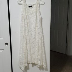 Lane Bryant white lace dress